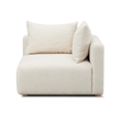 Pemberly Row Cream Heavy Textured Fabric Modular Corner Chair