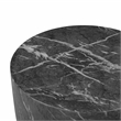 Pemberly Row Contemporary Black Faux Marble Indoor/Outdoor Side Table