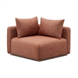 Pemberly Row Contemporary Red Textured Fabric Modular Corner Chair