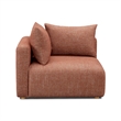 Pemberly Row Contemporary Red Textured Fabric Modular Corner Chair