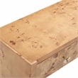 Pemberly Row Contemporary Accent Honey Burl Wooden Console Table
