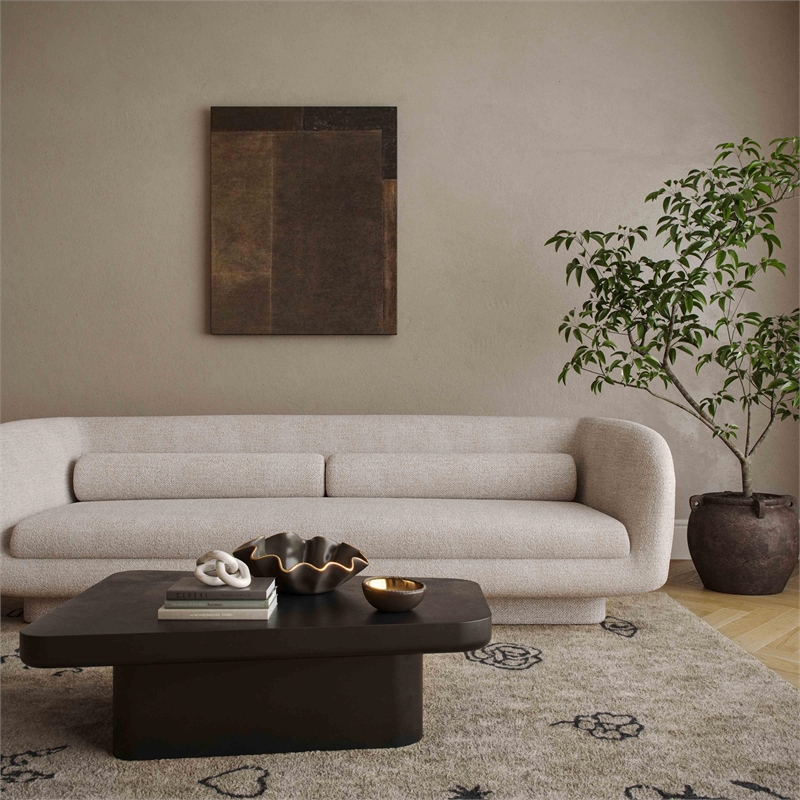 Pemberly Row Contemporary Accent Black Finish Large Coffee Table