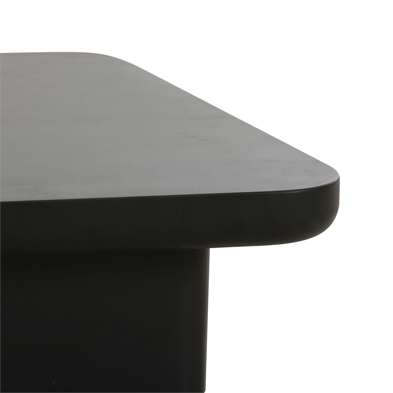 Pemberly Row Contemporary Accent Black Finish Large Coffee Table