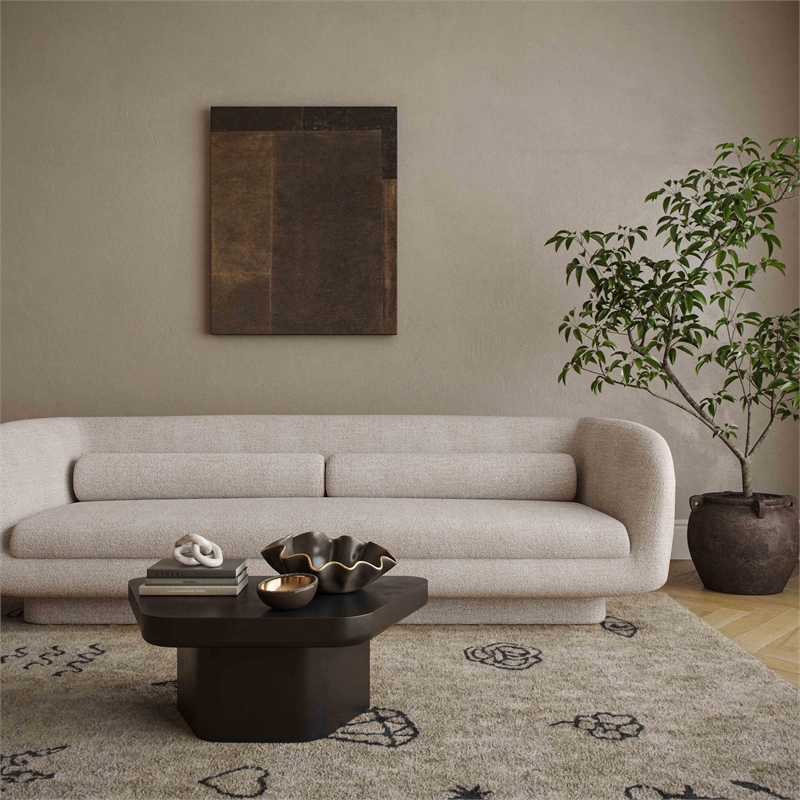 Pemberly Row Contemporary Accent Black Finish Small Coffee Table