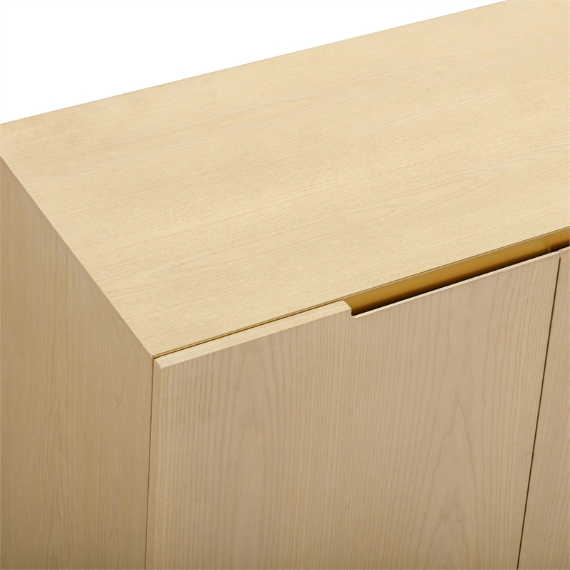Pemberly Row Contemporary Accent Washed Natural Ash Sideboard