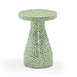 Pemberley Row Green Shell Side Table Square Hand-Inlaid 18