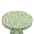 Pemberley Row Green Shell Side Table Square Hand-Inlaid 18