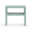 Pemberly Row Contemporary Accent Blue Capiz Shell Nightstand