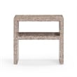 Pemberly Row Contemporary Accent Lavender Capiz Shell Nightstand
