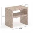 Pemberly Row Contemporary Accent Lavender Capiz Shell Nightstand