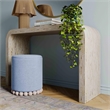 Pemberly Row Contemporary Accent Cream Capiz Shell Console Table