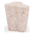 Pemberly Row Contemporary Slab Sunset Pink Terrazzo Side Table