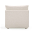 Pemberly Row Contemporary Cream Modular Outdoor Armless Chair