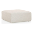 Pemberly Row Upholstered Contemporary Accent Cream Outdoor Ottoman