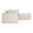 Pemberly Row Contemporary Accent Cream Outdoor Modular Sectional