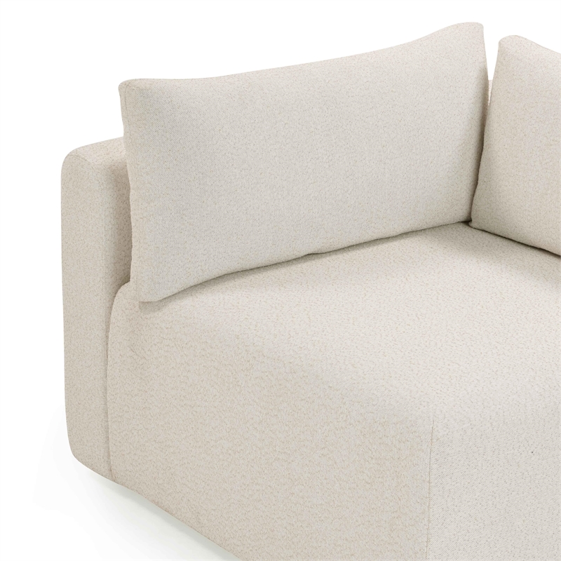 Pemberly Row Contemporary Cream Modular Outdoor Corner Chair