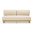 Pemberly Row Contemporary Cream Outdoor Upholstered Lounge Sofa