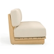 Pemberly Row Contemporary Cream Outdoor Upholstered Lounge Sofa