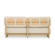 Pemberly Row Contemporary Cream Outdoor Upholstered Lounge Sofa