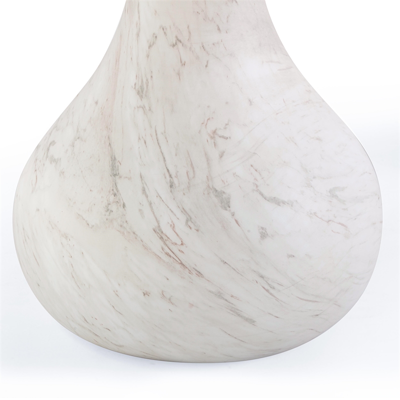 Pemberly Row White Marble Print Indoor / Outdoor 87