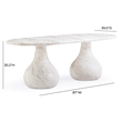 Pemberly Row White Marble Print Indoor / Outdoor 87