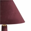 Pemberly Row Contemporary Accent Burgundy Finish Velvet Floor Lamp