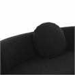 Pemberly Row Upholstered Contemporary Accent Black Boucle Sectional