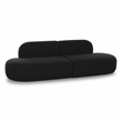 Pemberly Row Upholstered Contemporary Accent Black Boucle Sofa