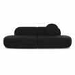 Pemberly Row Upholstered Contemporary Accent Black Boucle Sofa