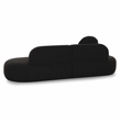 Pemberly Row Upholstered Contemporary Accent Black Boucle Sofa