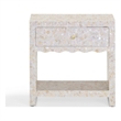 Pemberley Row Mother of Pearl Natural Nightstand Rectangular Fully Assembled 21.7
