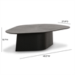 Pemberly Row Contemporary Black Ash Nesting Coffee Table Set