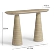 Pemberly Row Contemporary Faux Travertine Indoor/Outdoor Console Table