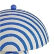 Pemberly Row Contemporary Blue Striped Papier Mache Table Lamp