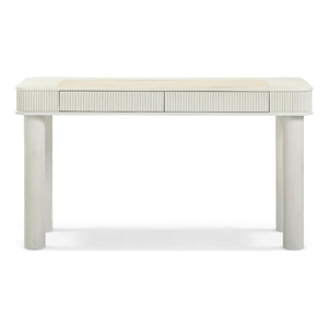 Pemberly Row Contemporary Accent Cream Finish Executive Work Desk