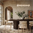 Pemberly Row Contemporary Accent Dark Brown Ash Dining Table