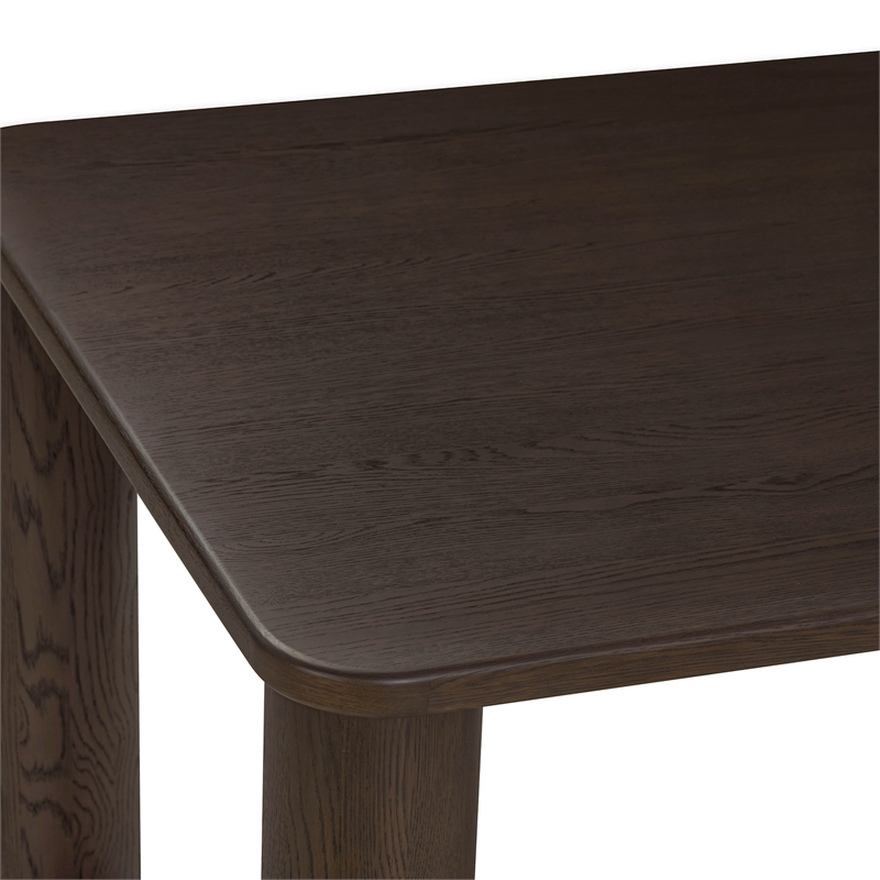 Pemberly Row Contemporary Accent Dark Brown Oak Dining Table