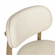 Pemberly Row Contemporary Cream Performance Vegan Leather Dining Chair