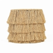 Pemberly Row Contemporary Accent Natural Rattan Round End Table