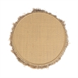 Pemberly Row Contemporary Accent Natural Rattan Round End Table