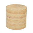 Pemberly Row Contemporary Accent Natural Rattan Arch Side Table