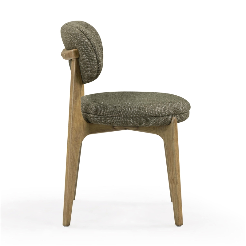 Pemberly Row Contemporary Green Performance Fabric Dining Chair