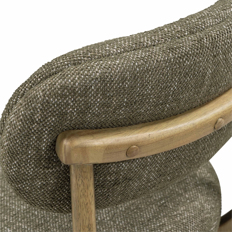 Pemberly Row Contemporary Green Performance Fabric Dining Chair