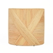 Pemberly Row Contemporary Accent Natural Rattan Cross Side Table