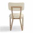 Pemberly Row Contemporary Accent Cream Vegan Leather Dining Chair