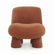 Pemberly Row Contemporary Rust Upcycled Chenille Accent Chair