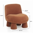 Pemberly Row Contemporary Rust Upcycled Chenille Accent Chair