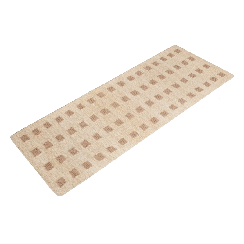Pemberly Row Contemporary Natural Hand-Tufted 2'6