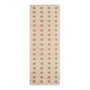 Pemberly Row Contemporary Natural Hand-Tufted 2'6&quot x 8' Runner Rug