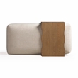 Pemberly Row Cream Performance Basketweave Ottoman with Bridge Table